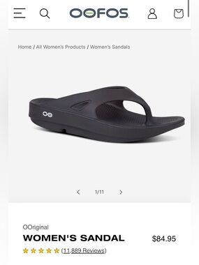OOFOS black sandals